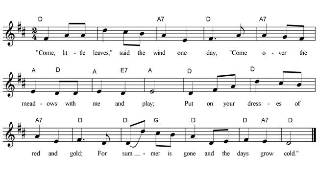 “Come, little leaves,” said the wind one day,